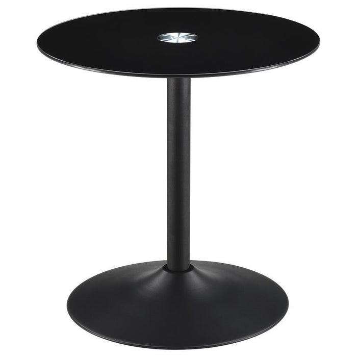 Ganso - Round Metal Coffee Table With Tempered Glass Top