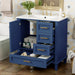 Modern Giga bathroom vanity with solid wood frame, sink combo, soft-closing door, and three drawers for stylish bathroom storage.