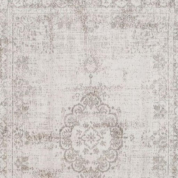 6' X 8' Medallion Washable Area Rug (548384) - Beige / White
