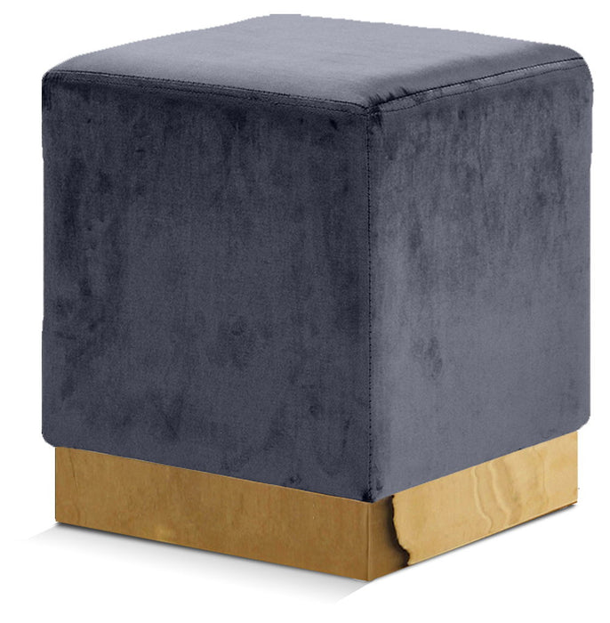 Jax - Stool Ottoman with Gold Base