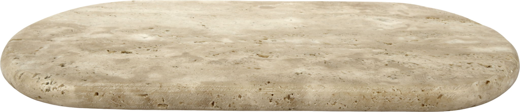 Beige travertine tray by Meridian Furniture, stylish Carrell tray with smooth surface and natural stone texture for home decor.
