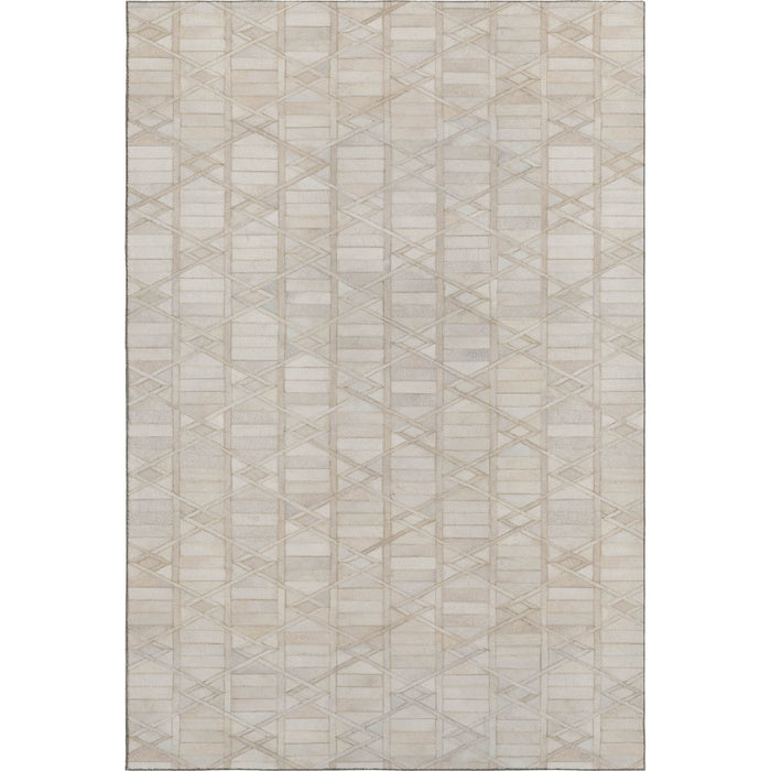 10' X 14' Geometric Washable Area Rug With UV Protection (644664) - Ivory / Beige
