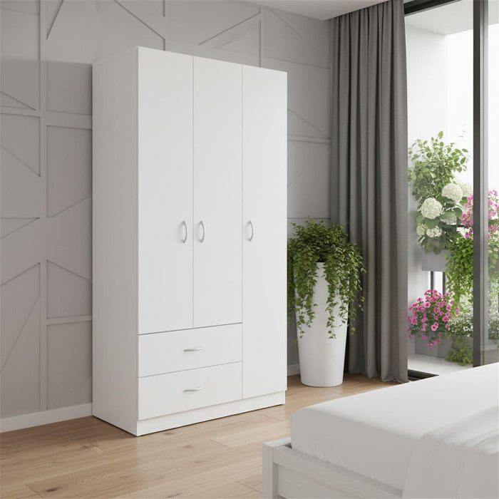 Combo Dresser 2 Drawer - White