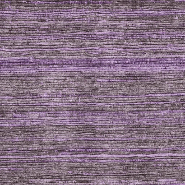 10' X 14' Striped Washable Area Rug With UV Protection (705599) - Purple / Gray