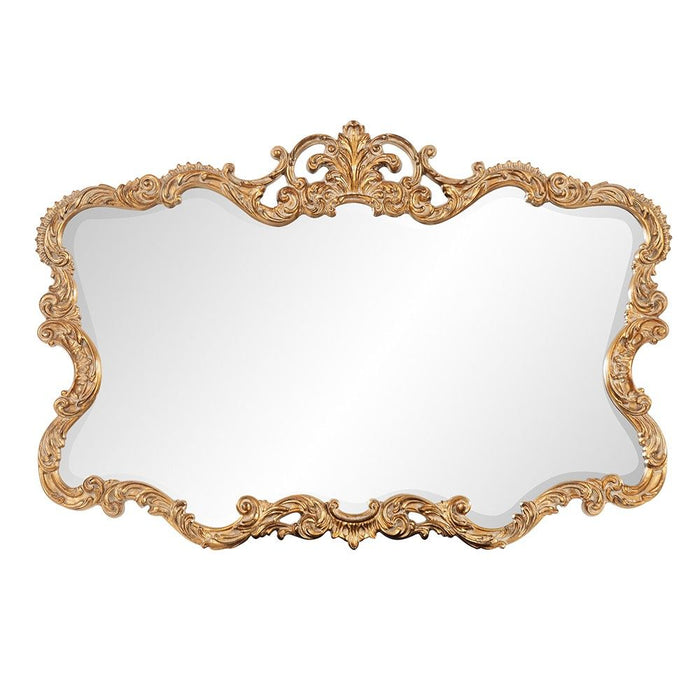 27" Ornate Scroll Framed Accent Mirror - Gold
