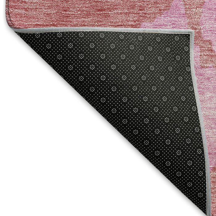 10' X 14' Abstract Washable Area Rug With UV Protection (676122) - Blush / Pink