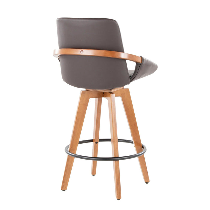Cosmo - Fixed-Height Counter Stool - Walnut Bamboo Base