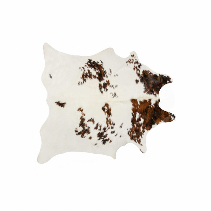 72' x 84' Cowhide Area Rug - Brown And White