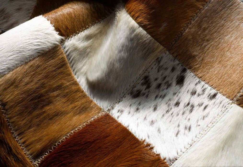 8' X 10' Cowhide Patchwork Area Rug (544486) - Brown