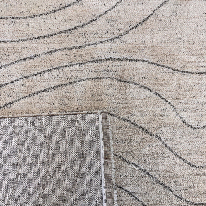 7.8' x 10.8' Abstract Area Rug - Cream And Beige