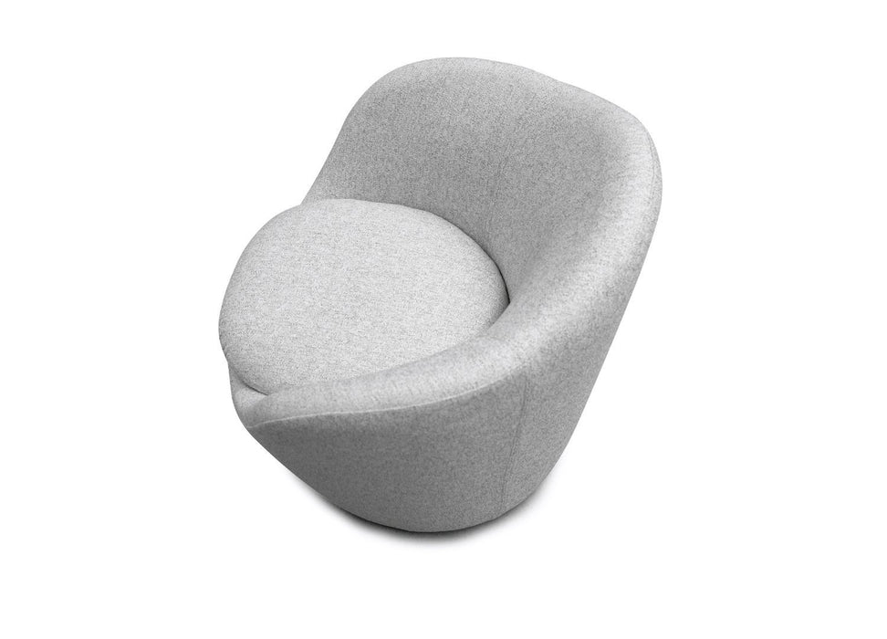 Cotton Blend Metal Lounge Chair (716380) - Gray