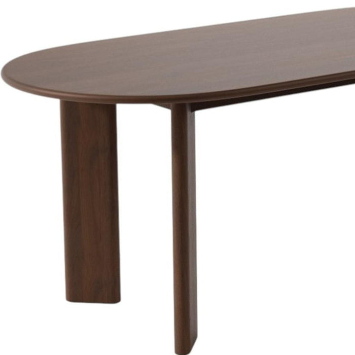 Oval Solid Wood Bar Table - Brown
