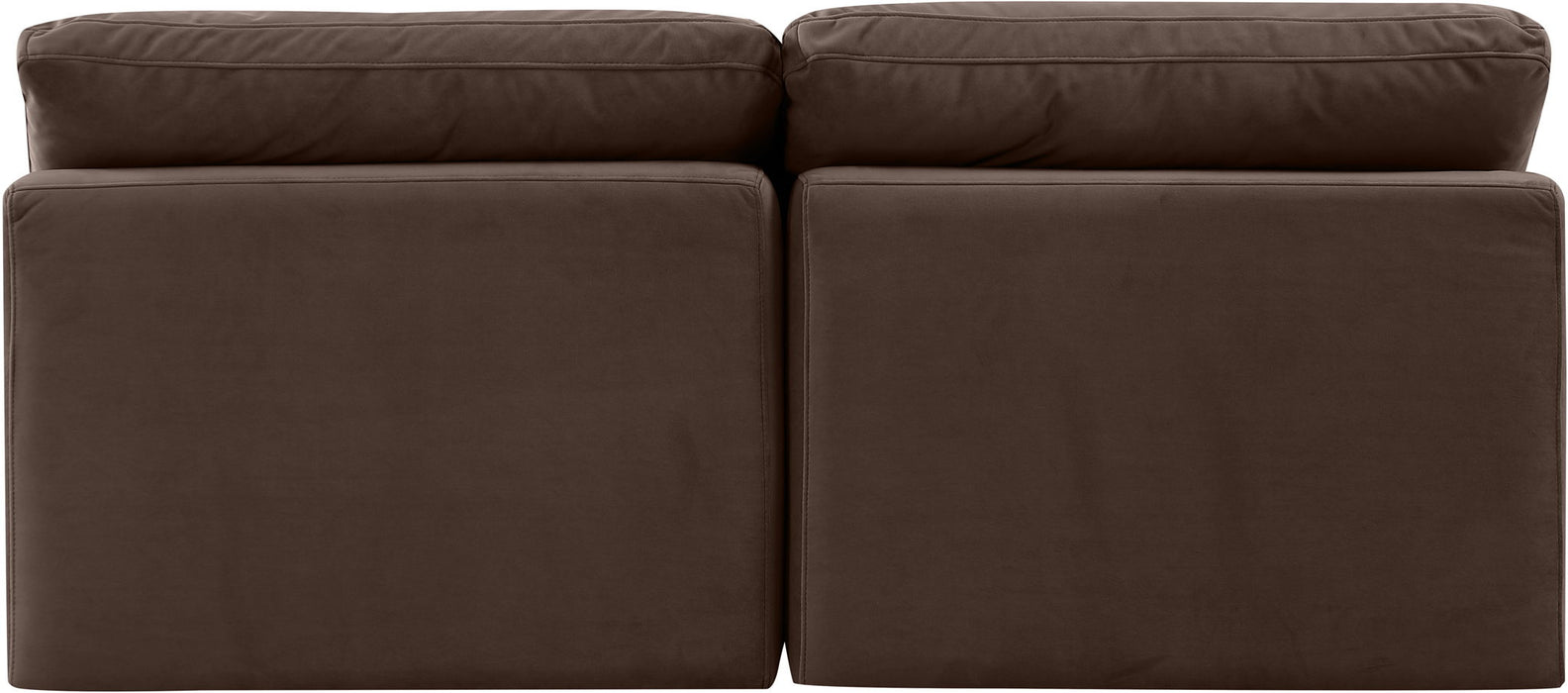 Indulge - Velvet 2 Seat Modular Armless Sofa