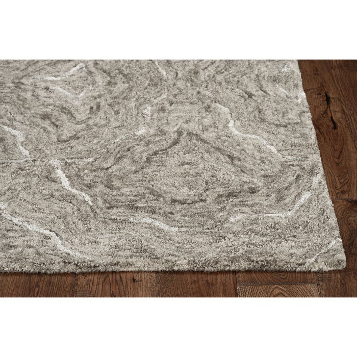 8' x 10' Wool Abstract Hand Tufted Area Rug - Gray