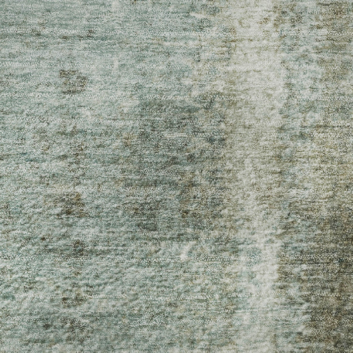 10' X 14' Abstract Washable Area Rug With UV Protection (710640) - Pale Aqua / Beige / Ivory