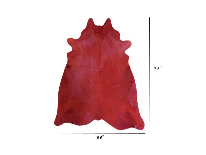6.5' Genuine Cowhide Area Rug - Red