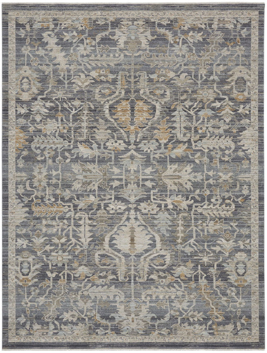 9' X 11' Floral Area Rug (554751) - Gray / Beige