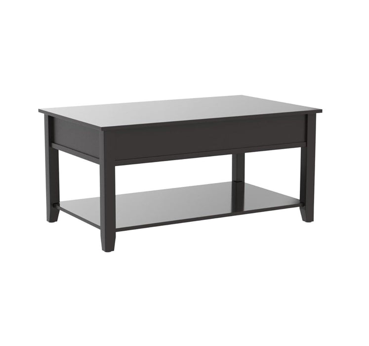 Manufactured Wood Lift Top Coffee Table With Storage - Black