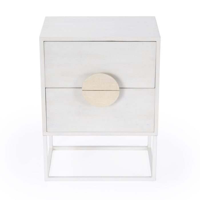 Two Drawer Nightstand - Off White