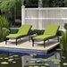 Giga outdoor chaise lounge cushion set with green back and seat cushions and matching pillow, designed for patio outdoor furniture.