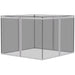 White mesh sidewall netting for patio gazebos and canopy tents, with zippers, designed for Giga 10' x 13' outdoor umbrellas and canopies
