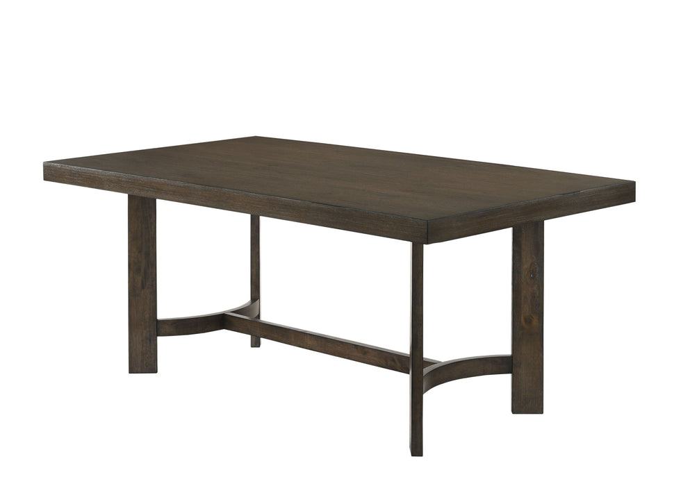Wood Trestle Base Dining Table - Espresso
