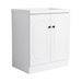 Giga contemporary freestanding bathroom vanity with resin sink and soft-close cabinet doors, sleek modern design.