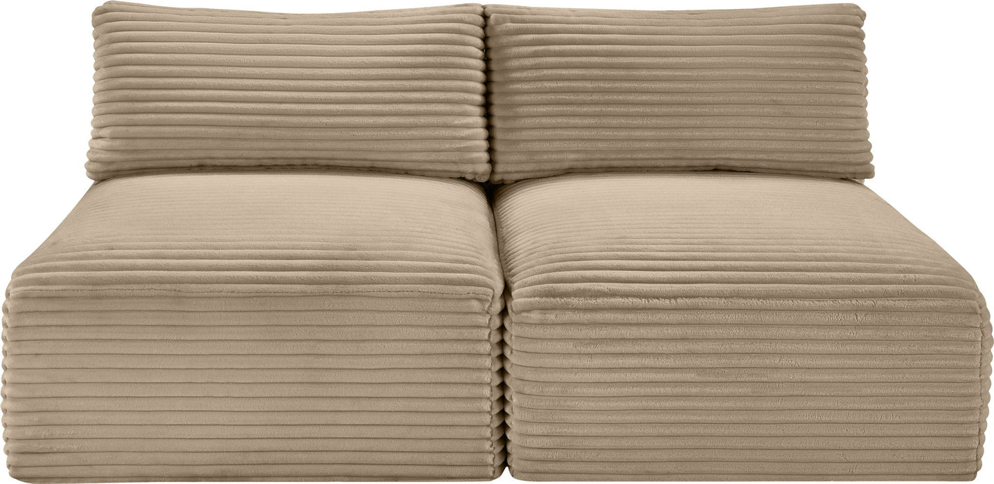 Shaggy - Fabric 2 Seat Modular Armless Sofa