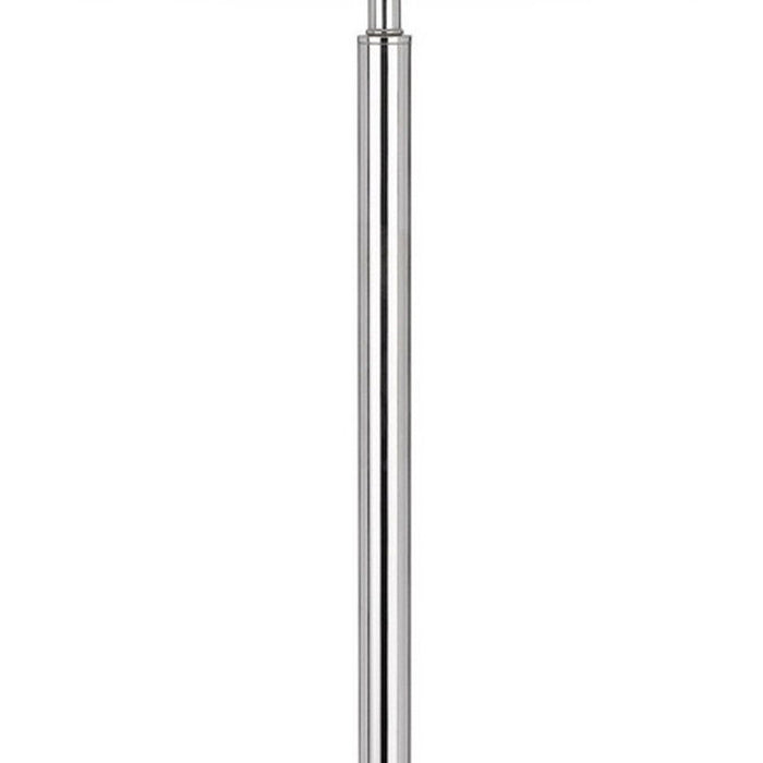 Tray Table Floor Lamp With White Transparent Glass Square Shade - Chrome