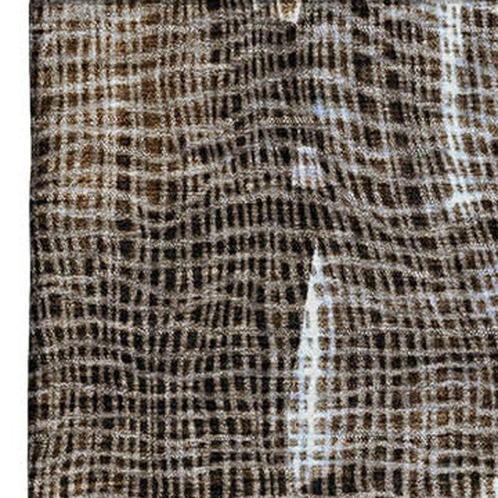 10' X 14' Abstract Washable Area Rug With UV Protection (717548) - Chocolate / Beige