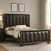 Giga 3-piece bedroom set with faceted panel bed and two matching nightstands, modern furniture for stylish bedroom decor.