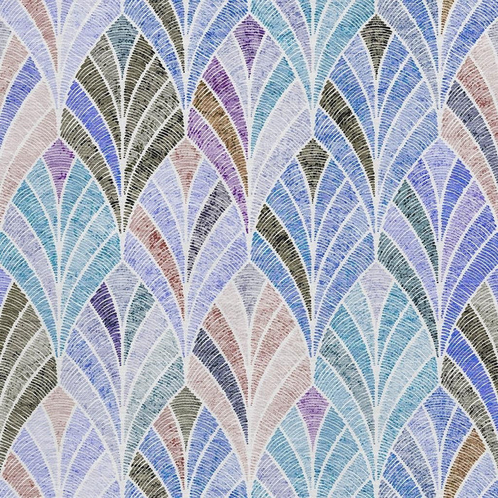 10' X 14' Geometric Washable Area Rug With UV Protection (667587) - Blue / Brown / Blush