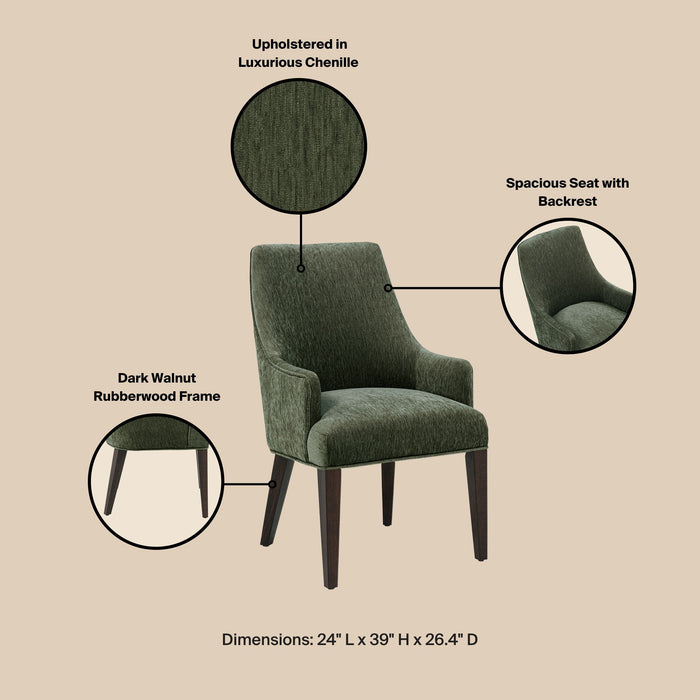 Manhattan Beever - Chenille Wood Armchair