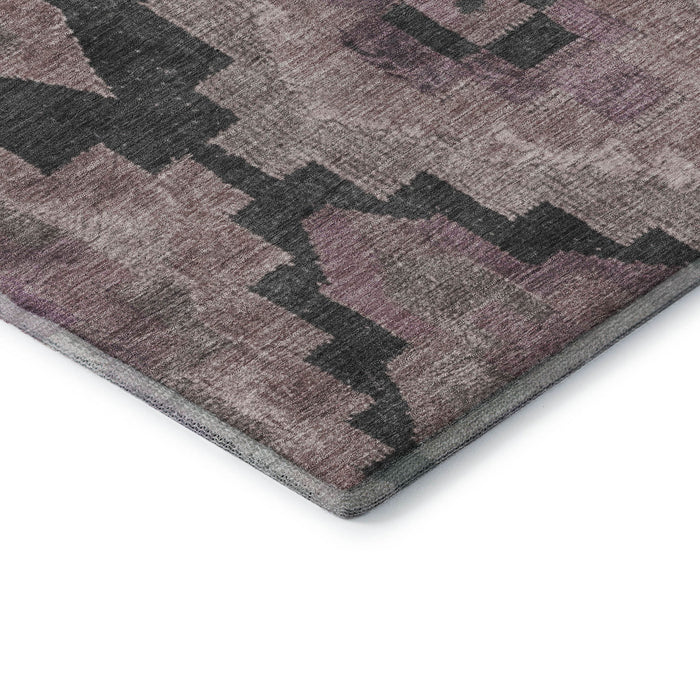 10' X 14' Washable Area Rug With UV Protection (707215) - Blush / Gray
