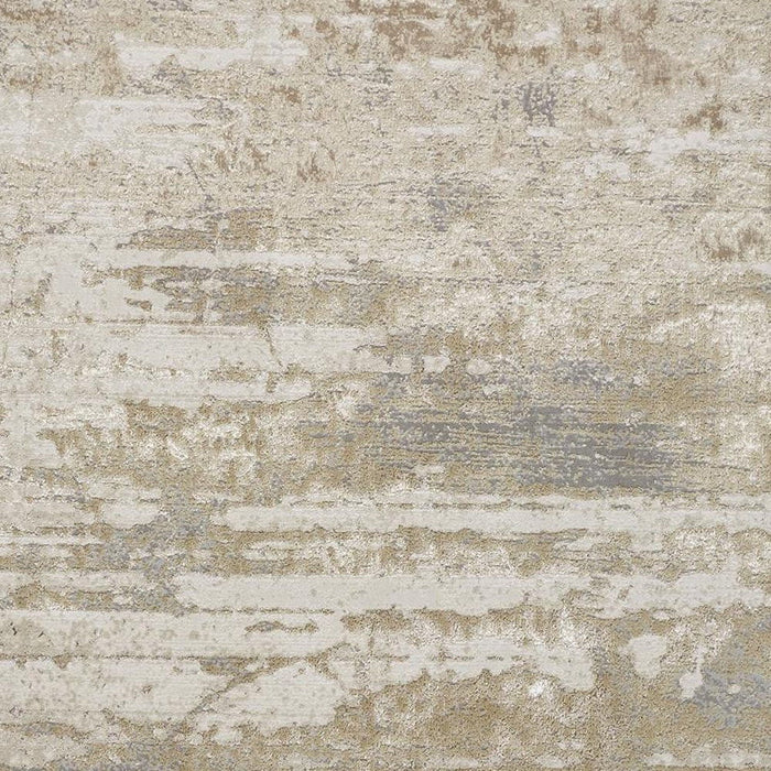 12' x 18' Abstract Area Rug - Ivory Gold And Gray