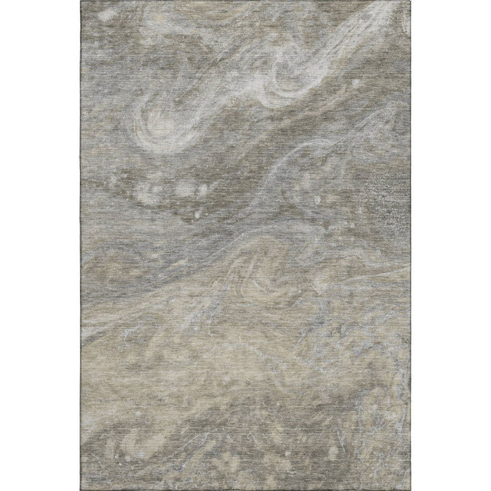 10' X 14' Abstract Washable Area Rug With UV Protection (650860) - Taupe / Gray / Ivory