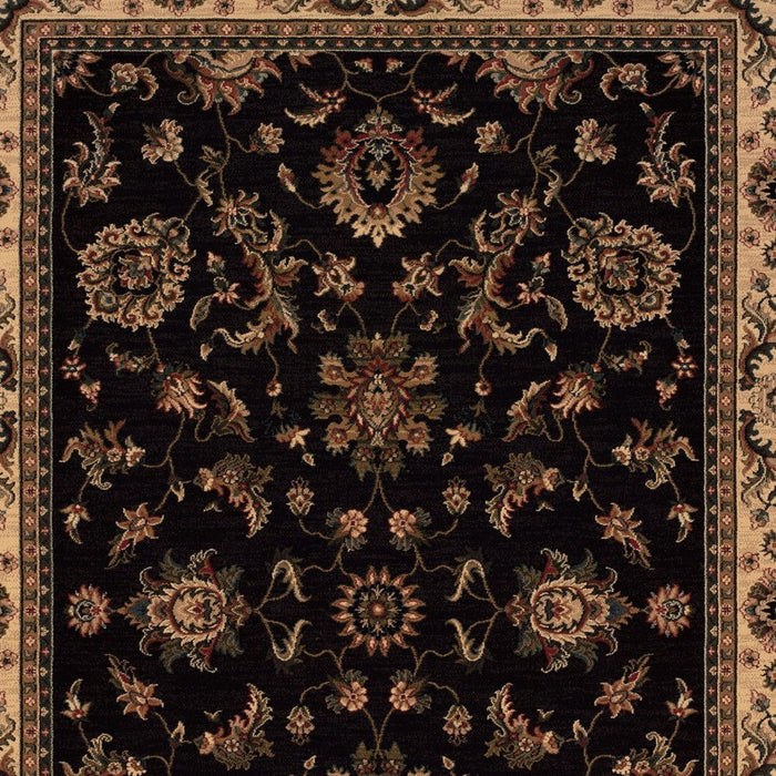 10' X 13' Oriental Area Rug (574391) - Black / Ivory