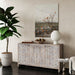 Giga farmhouse style wooden accent sideboard with four doors, ideal for living room, entryway, or dining room storage.