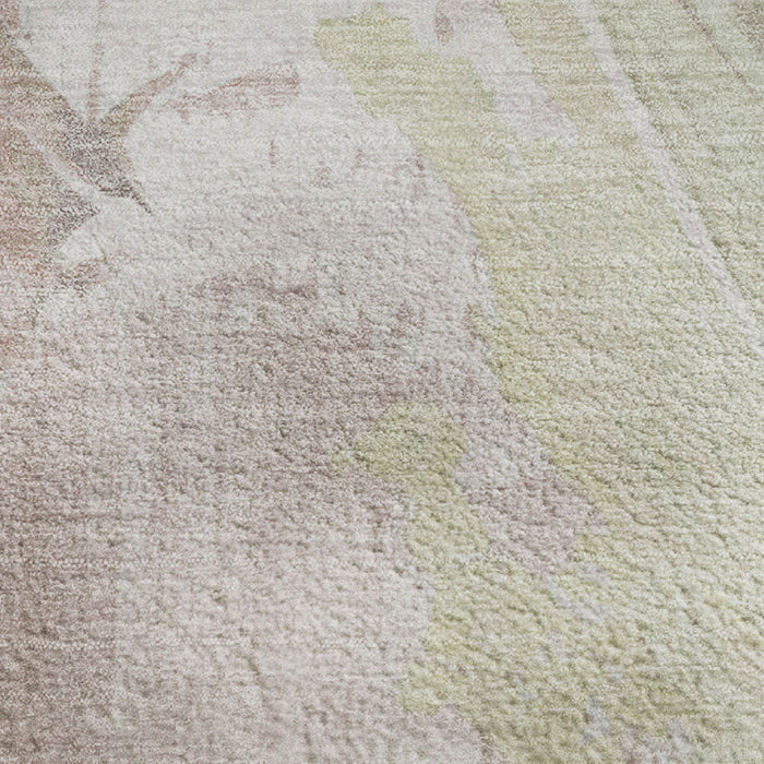 10' X 14' Abstract Washable Area Rug With UV Protection (705509) - Pink / Ivory