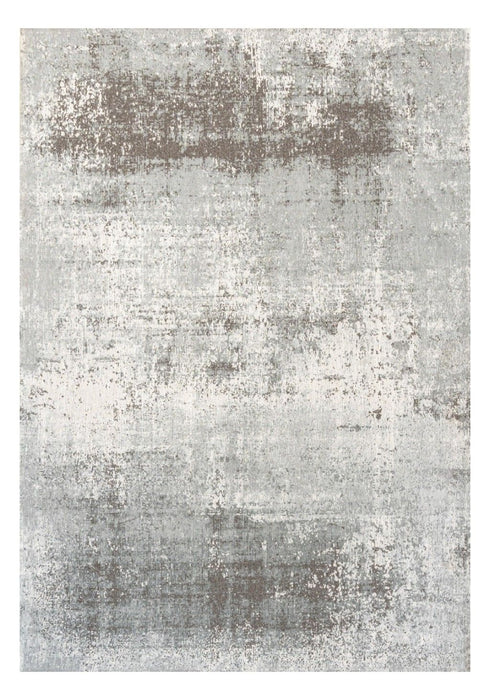 7' X 9' Abstract Washable Area Rug With UV Protection (609890) - Gray / White / Brown
