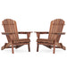 Set of two Giga wooden Adirondack lounge chairs in solid cedar, ideal for garden outdoor patio relaxation.