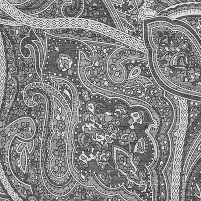 10' X 14' Paisley Washable Area Rug With UV Protection (652653) - Gray / Ivory