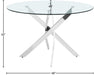 Modern Xander dining table by Meridian Furniture featuring a sleek wooden surface and sturdy legs.