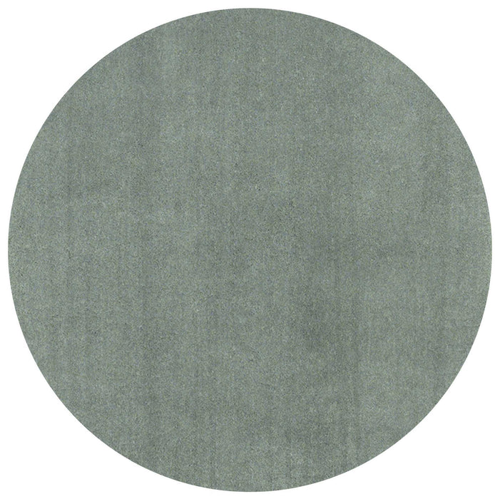 8' Round Polyester Area Rug - Slate