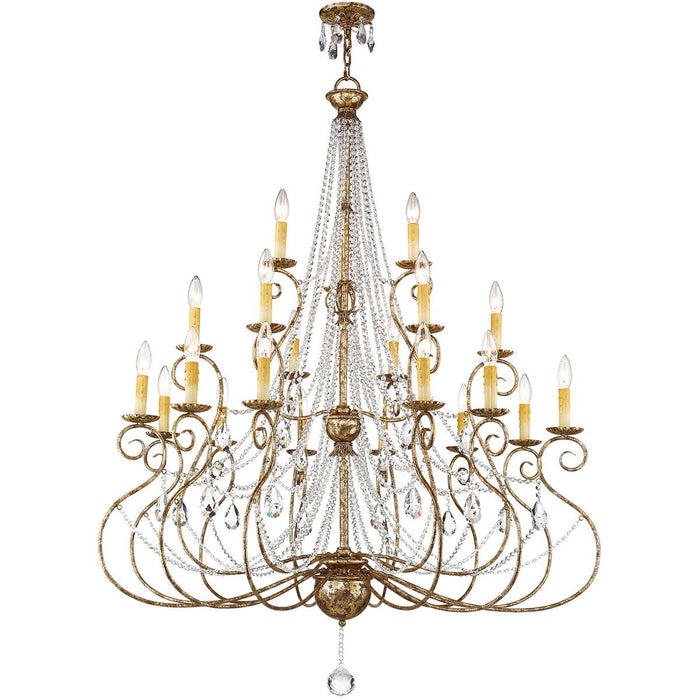 54" Multi Light Dimmable Chandelier With Shades - Bronze