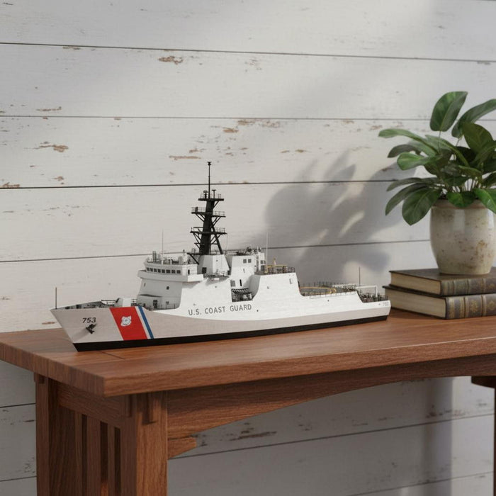 Hand Painted Model Boat (624364) - White