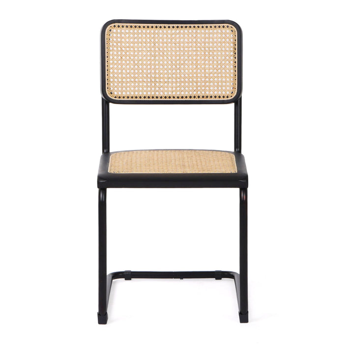 Steel Open Back Dining Side Chairs (Set of 2) - Brown