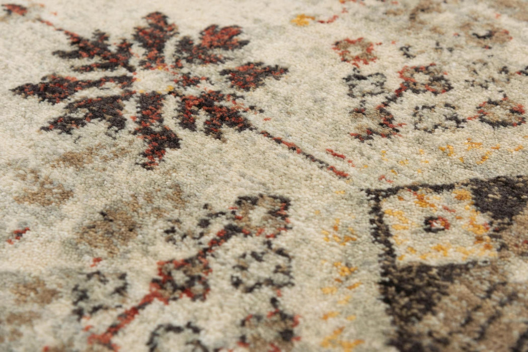 8' X 10' New Zealand Lambs Wool Oriental Hand Carved Handmade Area Rug (747879) - Beige / Brown / Apricot / Ivory