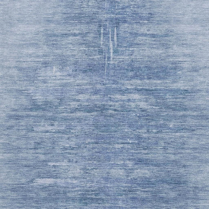 8' X 10' Abstract Washable Area Rug With UV Protection - Blue And Ivory