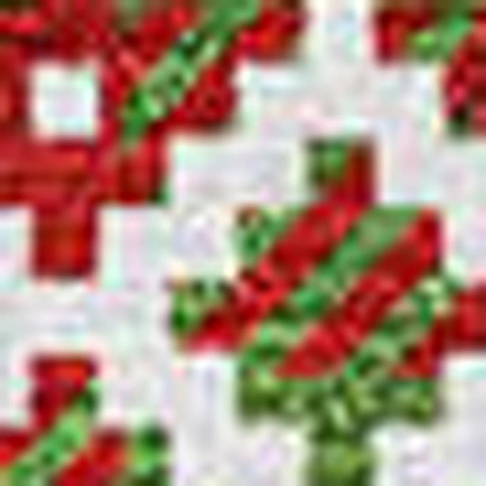 10' X 14' Abstract Geometric Washable Area Rug With UV Protection (701966) - Fern Green / Red / Ivory